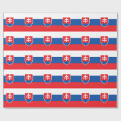 Verpakkingspapier met vlag van Slowakije Cadeaupapier (Vlak)