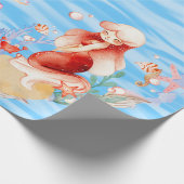 Verpakkingspapier met zeemeerminnen cadeaupapier (Hoek)