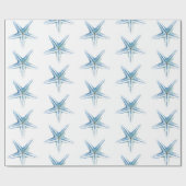 Verpakkingspapier met zeesterthema cadeaupapier (Vlak)