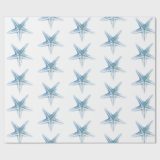 Verpakkingspapier met zeesterthema cadeaupapier (Vlak)