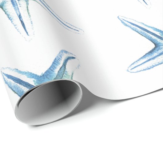 Verpakkingspapier met zeesterthema cadeaupapier (Rol Hoek)