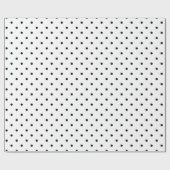 Verpakkingspapier met zwarte stippen op witte acht cadeaupapier (Vlak)