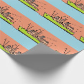 Verpakkingspapier, nautisch cadeaupapier (Hoek)