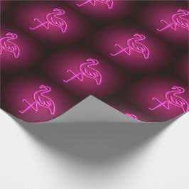 Verpakkingspapier - Neon Lights Flamingo's Cadeaupapier