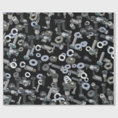 Verpakkingspapier - Noten en bouten Cadeaupapier (Vlak)