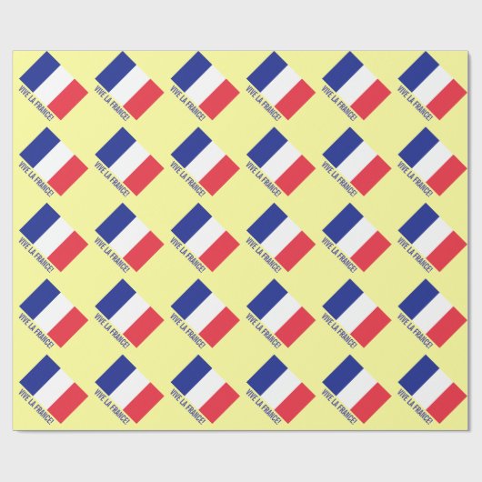 verpakkingspapier onder Franse vlag | Vive la Fran Cadeaupapier (Vlak)