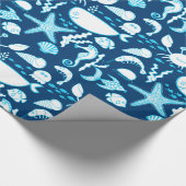 Verpakkingspapier | Onder Zee viswalviskrab Cadeaupapier (Hoek)