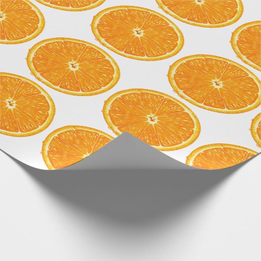 Verpakkingspapier - Oranje slice Cadeaupapier (Hoek)