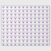 Verpakkingspapier - Paarse verfdrukken Cadeaupapier (Vlak)