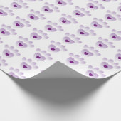 Verpakkingspapier - Paarse verfdrukken Cadeaupapier (Hoek)