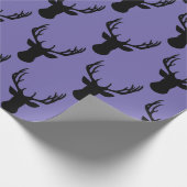 Verpakkingspapier - Periwinkle Slag Deer Head Cadeaupapier (Hoek)