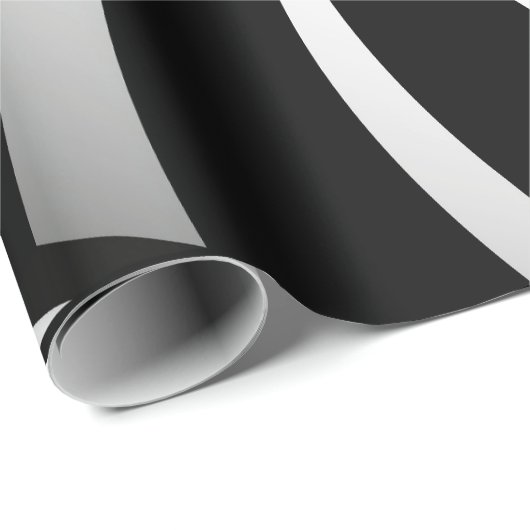 Verpakkingspapier - Psychedelic Art Swirl B/W Cadeaupapier (Rol Hoek)