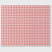 Verpakkingspapier, Red Gingham Cadeaupapier (Vlak)