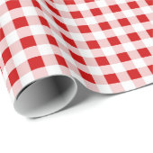Verpakkingspapier, Red Gingham Cadeaupapier (Rol Hoek)