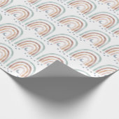 Verpakkingspapier - regenboog met maan en sterretj cadeaupapier (Hoek)