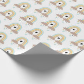 Verpakkingspapier - regenboogwolken - Harten Cadeaupapier (Hoek)