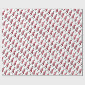 Verpakkingspapier, roodborstantenne cadeaupapier (Vlak)