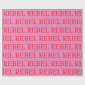 Verpakkingspapier - Roze en rode REBEL Cadeaupapier (Vlak)