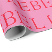 Verpakkingspapier - Roze en rode REBEL Cadeaupapier (Rol Hoek)