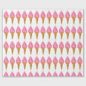Verpakkingspapier - Roze ijskap Cadeaupapier (Vlak)