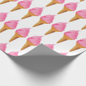 Verpakkingspapier - Roze ijskap Cadeaupapier (Hoek)