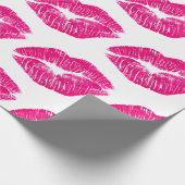 Verpakkingspapier - Roze kus Cadeaupapier (Hoek)