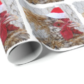Verpakkingspapier - Santa Chicken Cadeaupapier (Rol Hoek)