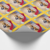 Verpakkingspapier | Santa Dog Pommeren Cadeaupapier (Hoek)