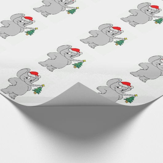 Verpakkingspapier/Santa Elephant Cadeaupapier (Hoek)