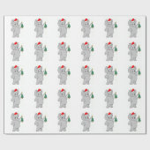 Verpakkingspapier/Santa Elephant Cadeaupapier (Vlak)