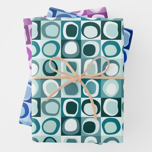 Verpakkingspapier Set van 3 vellen abstract patroo (In situ)