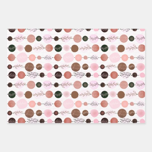 Verpakkingspapier Set van 3 vellen abstract patroo (Voorkant 2)