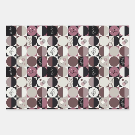 Verpakkingspapier Set van 3 vellen abstract patroo (Voorkant 2)