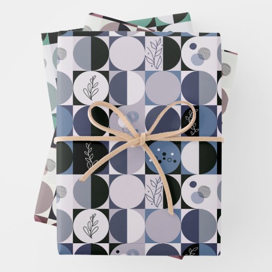 Verpakkingspapier Set van 3 vellen abstract patroo (In situ)