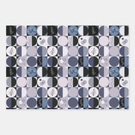 Verpakkingspapier Set van 3 vellen abstract patroo