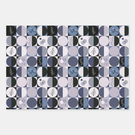 Verpakkingspapier Set van 3 vellen abstract patroo (Voorkant)