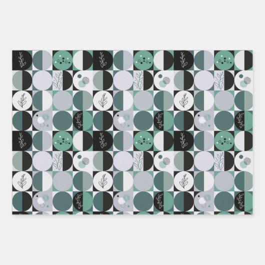 Verpakkingspapier Set van 3 vellen abstract patroo (Voorkant 3)