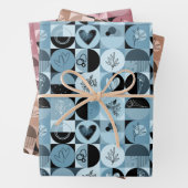 Verpakkingspapier Set van 3 vellen abstract patroo (In situ)