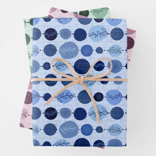 Verpakkingspapier Set van 3 vellen abstract patroo (In situ)
