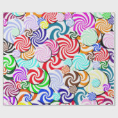 Verpakkingspapier - Snoep collage Cadeaupapier (Vlak)