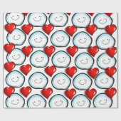 Verpakkingspapier Snowball Hearts Cadeaupapier (Vlak)