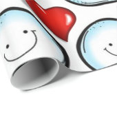 Verpakkingspapier Snowball Hearts Cadeaupapier (Rol Hoek)