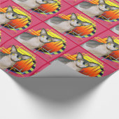 Verpakkingspapier | Sphynx Cat Geometric Sunset Pi Cadeaupapier (Hoek)