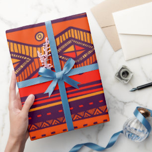 verpakkingspapier van Afrikaanse stammenpatroonpar Cadeaupapier