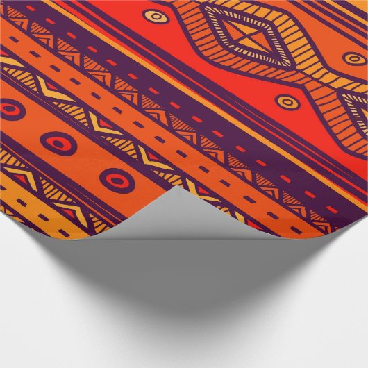 verpakkingspapier van Afrikaanse stammenpatroonpar Cadeaupapier (Hoek)