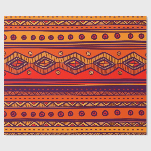 verpakkingspapier van Afrikaanse stammenpatroonpar Cadeaupapier (Vlak)