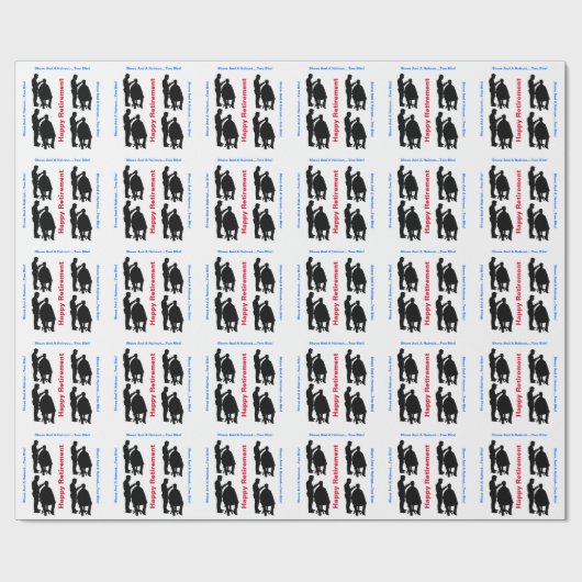 Verpakkingspapier van Barber Silhouette Retirement Cadeaupapier (Vlak)