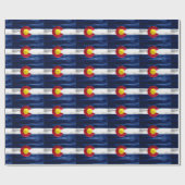 verpakkingspapier van hout Colorado-vlag Cadeaupapier (Vlak)