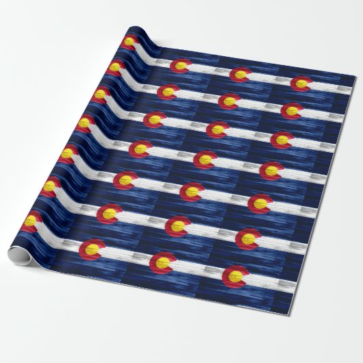 verpakkingspapier van hout Colorado-vlag Cadeaupapier (Uitgerold)