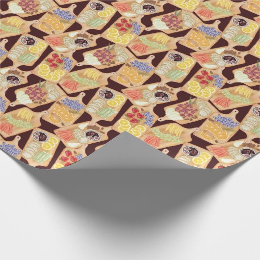 Verpakkingspapier van Vegan Charcuterie Boards Cadeaupapier (Hoek)